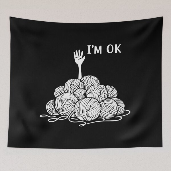 Item preview, a knitting funny knitting quote designed and sold by kiakuki.