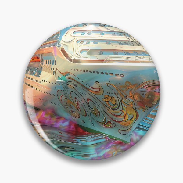 Item preview, Psychedelic Cruise: Vibrant Ship Art designed and sold by NatureCanvaCo.