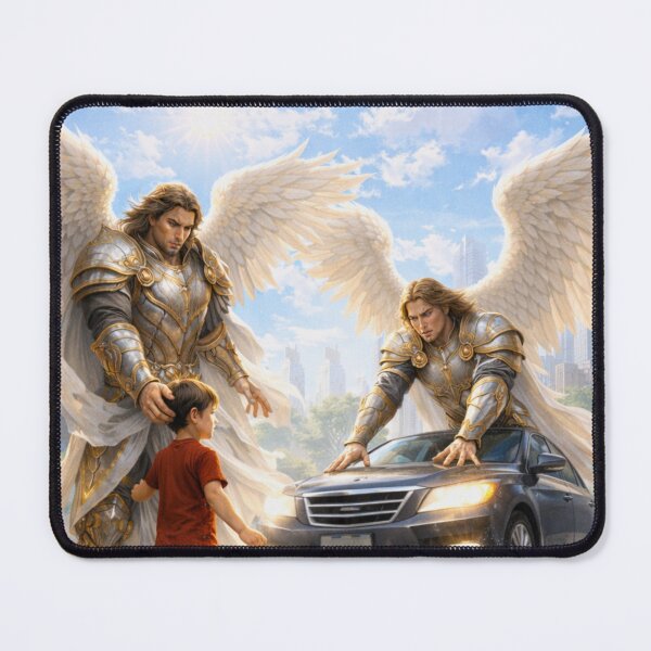Item preview, Guardian Angel Protecting a Child – Unseen Protection designed and sold by Dexters Inspiring Creations.