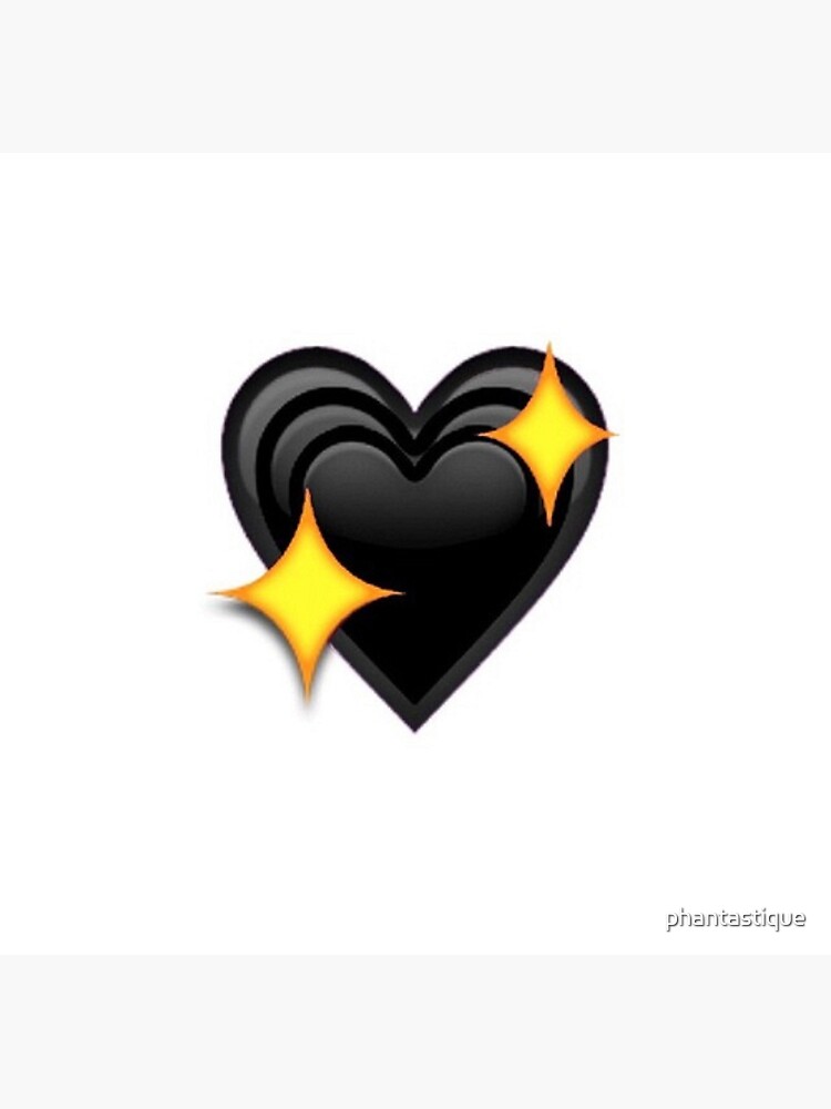 Black Heart Emoji Art Print By Phantastique Redbubble 9297
