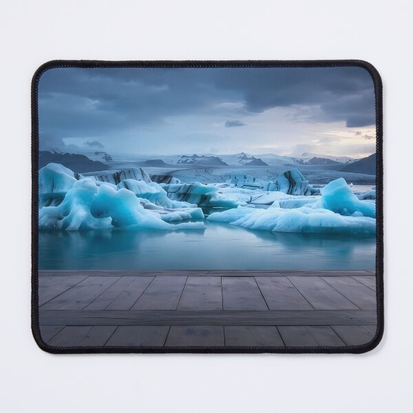 Item preview, Hanok Window to the World: Jokulsarlon Glacier Lagoon & Electric Blue Ice | Fine Art Print designed and sold by SOOstudio73.
