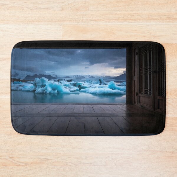 Item preview, Hanok Window to the World: Jokulsarlon Glacier Lagoon & Electric Blue Ice | Fine Art Print designed and sold by SOOstudio73.