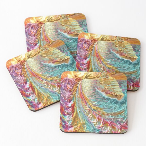 Item preview, Trippy Cruise: Surreal Ship in a Psychedelic Seascape designed and sold by MixCreativ.