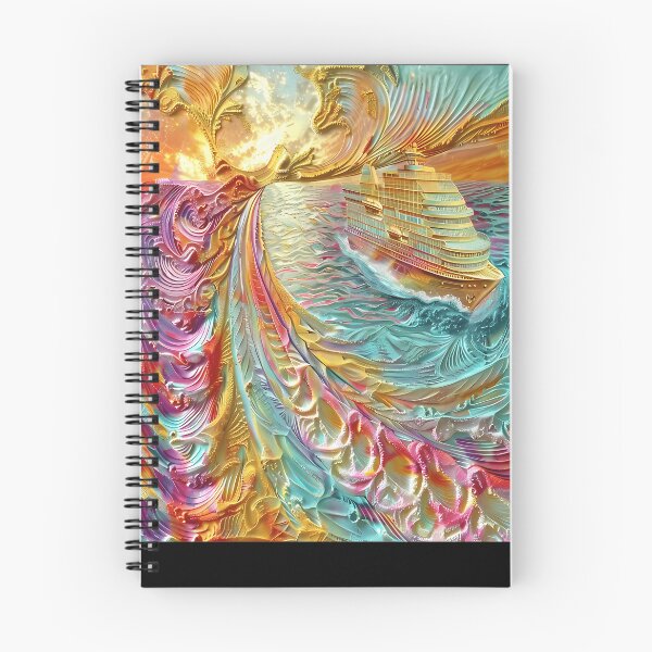 Item preview, Trippy Cruise: Surreal Ship in a Psychedelic Seascape designed and sold by MixCreativ.