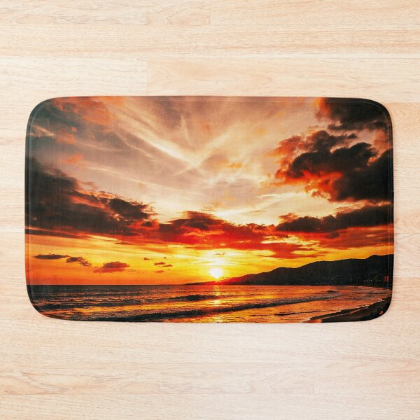 Item preview, Golden Sunset Over a Dramatic Coastal Beach designed and sold by Exodoi.
