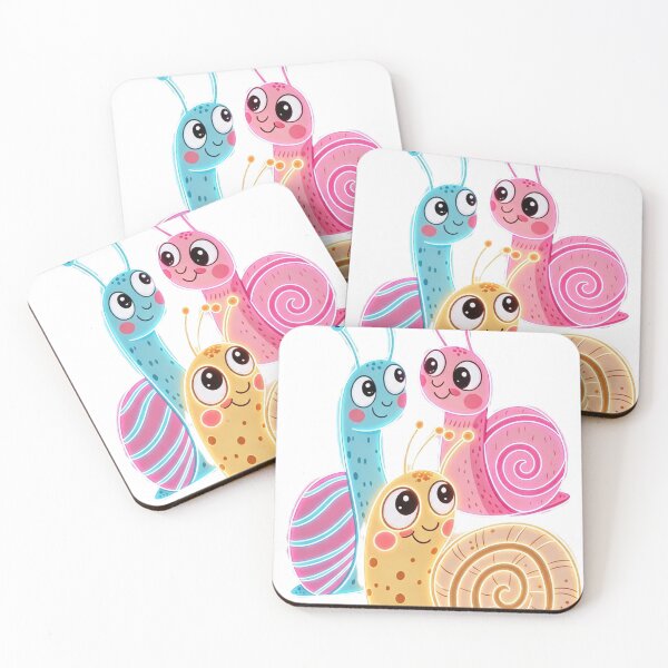 Item preview, Cute Neon Snails Friends / Tatlı Salyangoz Arkadaşlar designed and sold by MyCalmDraw.