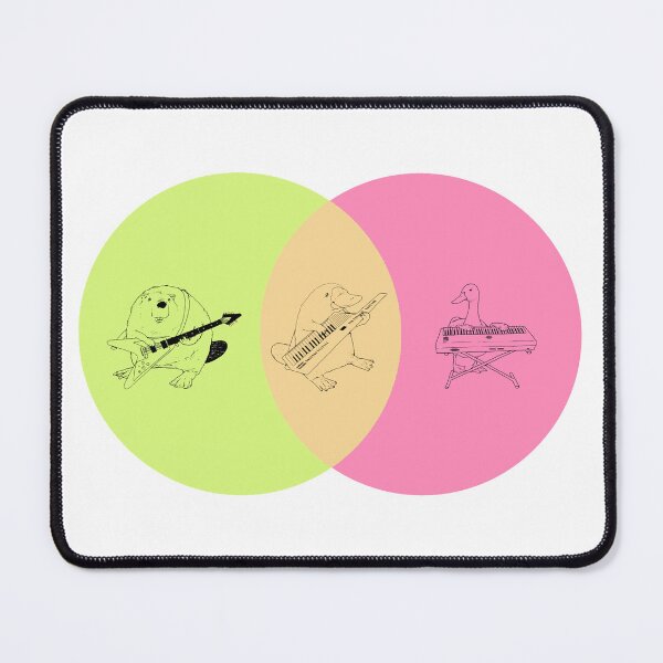 Item preview, Keytar Platypus Venn Diagram - Orange designed and sold by GuyBlank.