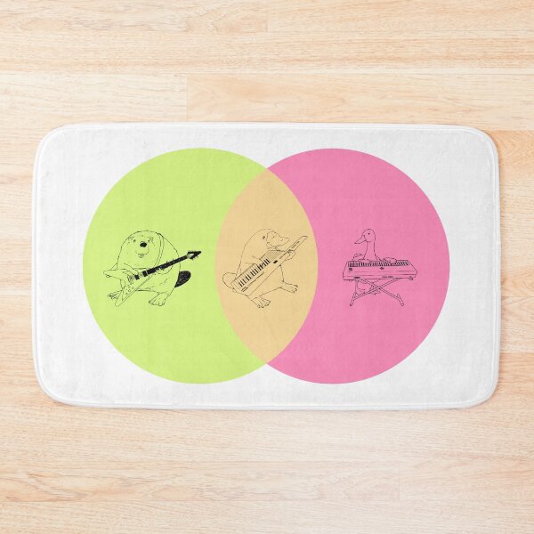 Item preview, Keytar Platypus Venn Diagram - Orange designed and sold by GuyBlank.