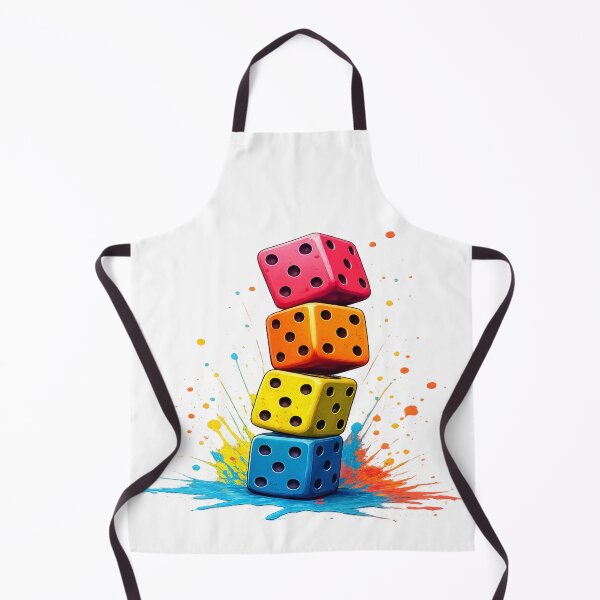 Item preview, Colorful Stacked Dice Splash | Board Game & Tabletop Gaming Design designed and sold by TheAllInStore.