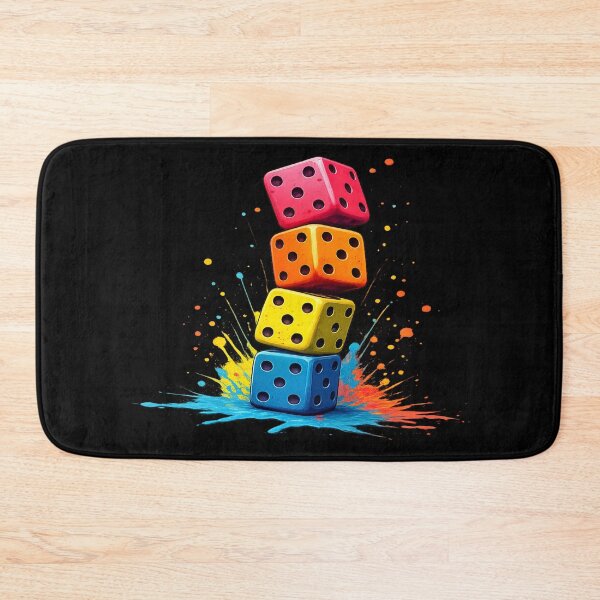 Item preview, Colorful Stacked Dice Splash | Board Game & Tabletop Gaming Design designed and sold by TheAllInStore.