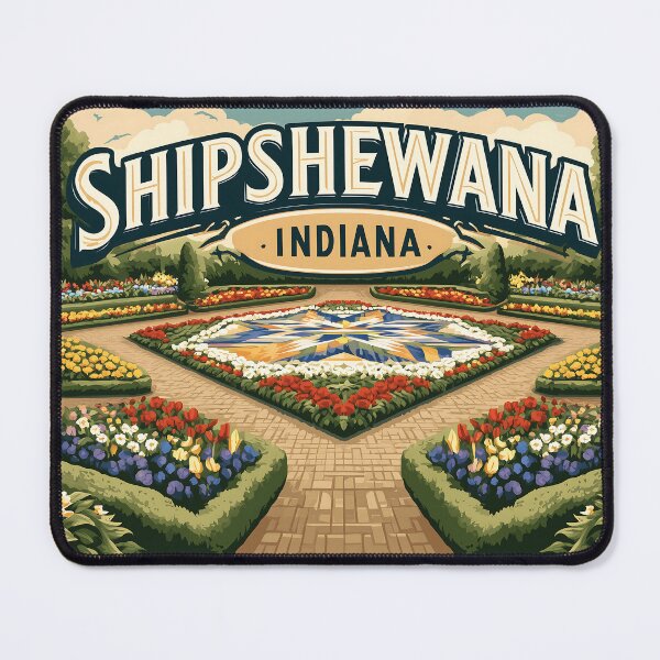 Item preview, Shipshewana Indiana Quilt Garden Vintage Travel Postcard designed and sold by Boddicca.