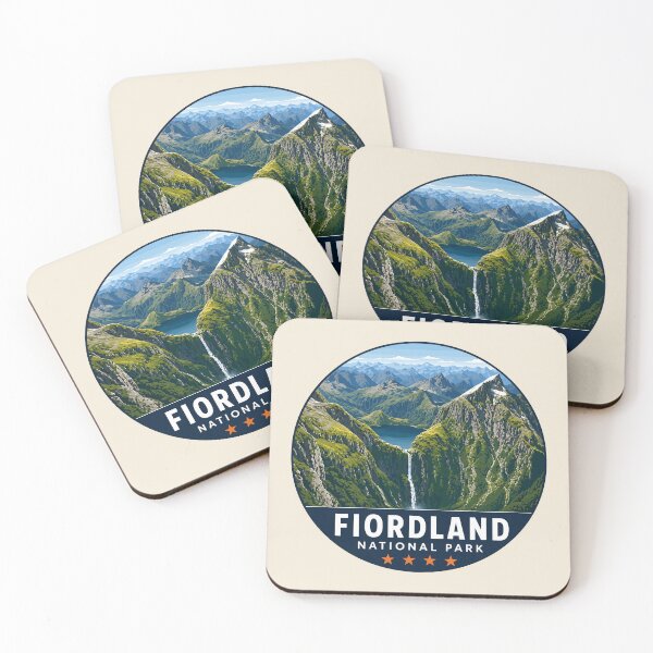 Item preview, Fiordland National Park New Zealand Vintage Fjord & Mountain Landscape designed and sold by Gideon Emmerich.