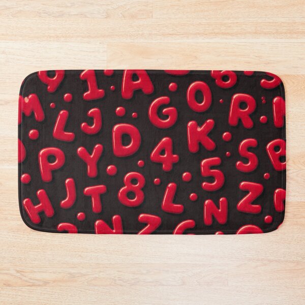 Item preview, Red 3D Alphabet & Numbers Pattern – Glossy Letters and Numbers Design designed and sold by IMuDesigner.