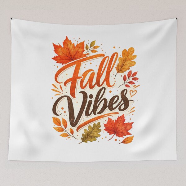 Item preview, Fall Vibes | Cozy Autumn Typography | Rustic Maple Leaves | Seasonal Botanical Quote | Premium POD Design designed and sold by TheAllInStore.
