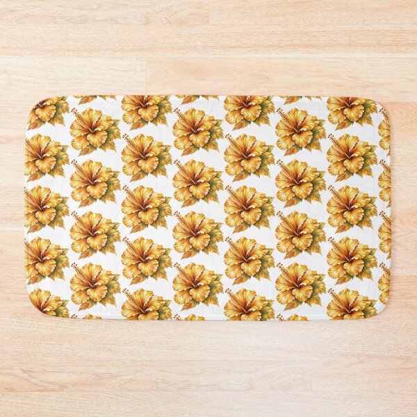 Item preview, Single Golden Autumn Hibiscus | Golden Watercolor Botanical Art designed and sold by Nolmo.