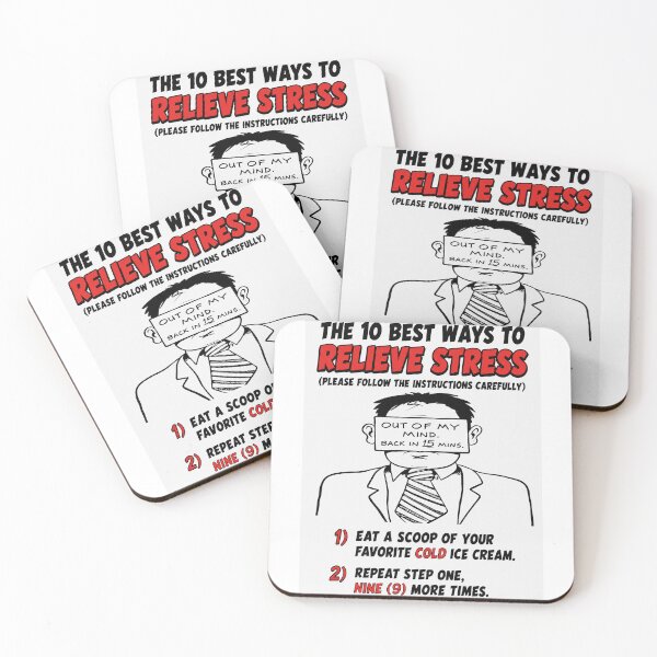 Item preview, Funny 10 Best Ways to Relieve Stress Ice Cream Shirt designed and sold by Mad Axle Studios.