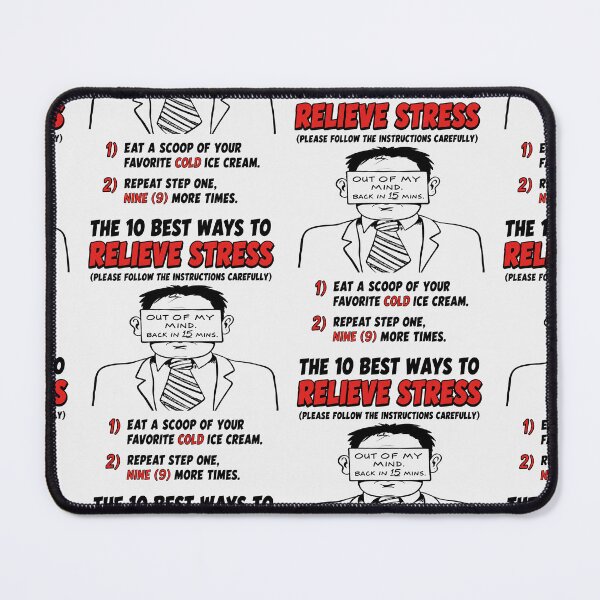 Item preview, Funny 10 Best Ways to Relieve Stress Ice Cream Shirt designed and sold by Mad Axle Studios.