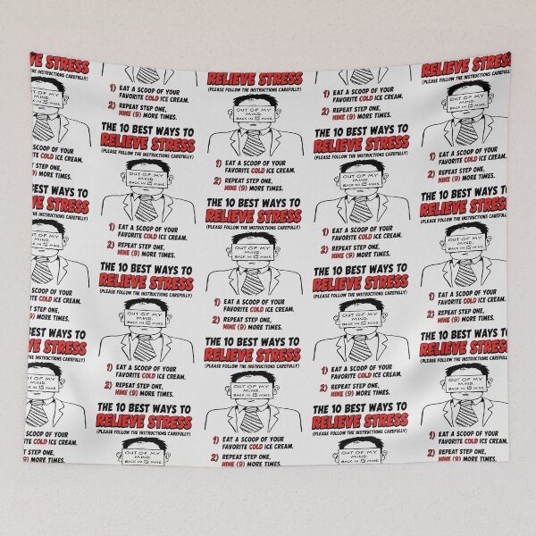 Item preview, Funny 10 Best Ways to Relieve Stress Ice Cream Shirt designed and sold by Mad Axle Studios.