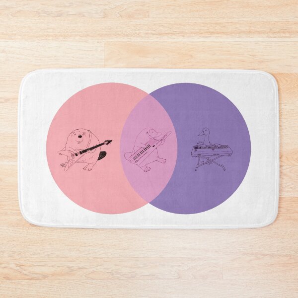Item preview, Keytar Platypus Venn Diagram - Pink designed and sold by GuyBlank.