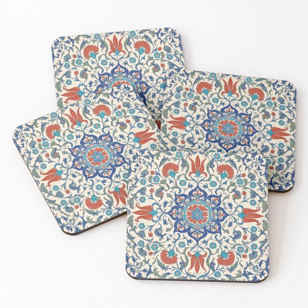 Item preview, Turkish Islamic Art Iznik Tile Pattern Ottoman Tulip Medallion designed and sold by JIGUWORLD.