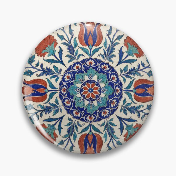 Item preview, Turkish Islamic Art Iznik Tile Pattern Ottoman Tulip Medallion designed and sold by JIGUWORLD.