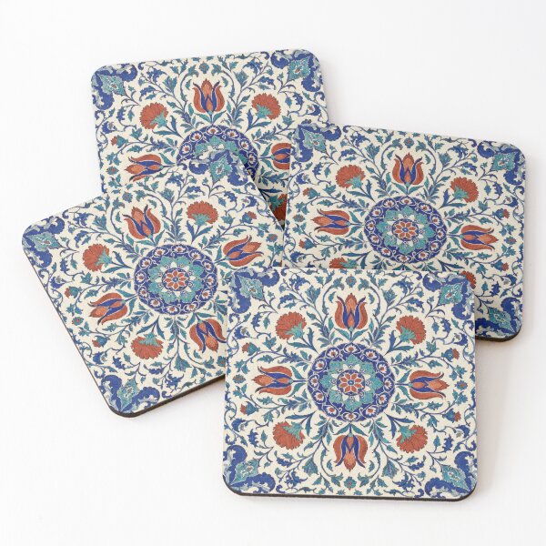 Item preview, Turkish Islamic Art Iznik Tile Pattern Ottoman Tulip Medallion designed and sold by JIGUWORLD.