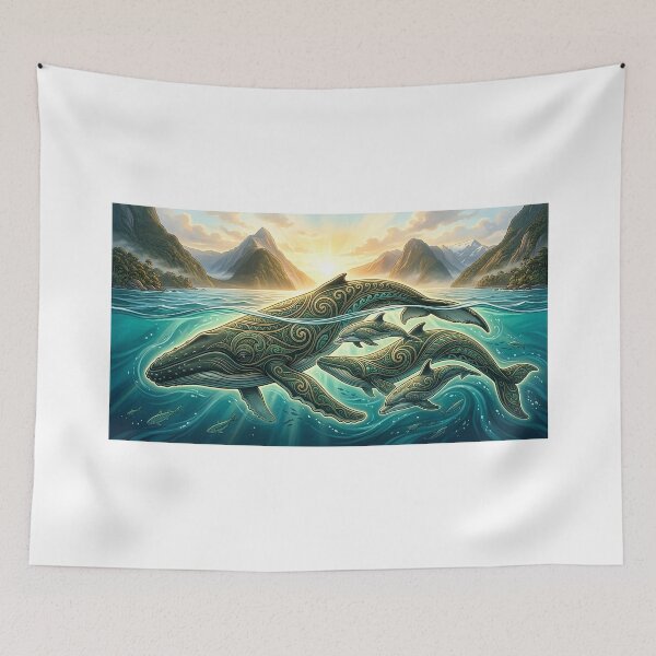 Item preview, Guardians of the Fjords — Whale and Dolphins designed and sold by Hawaii26.