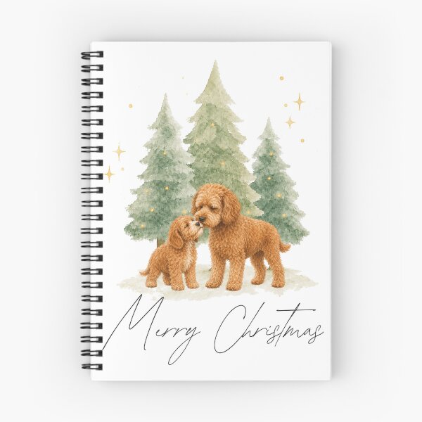 Item preview, Merry Christmas Red Cavoodle Watercolor designed and sold by ZoesPlace.