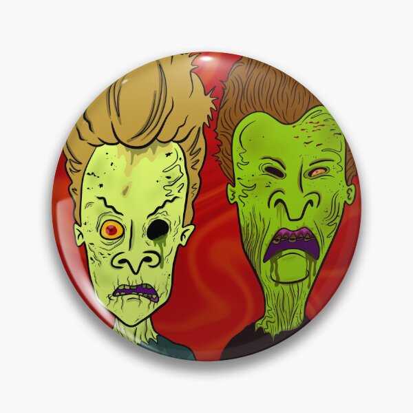 Item preview, Zombie Beavis and Butt-Head Fan Art | Horror Cartoon Halloween Sticker designed and sold by Let There Be Art Studio.