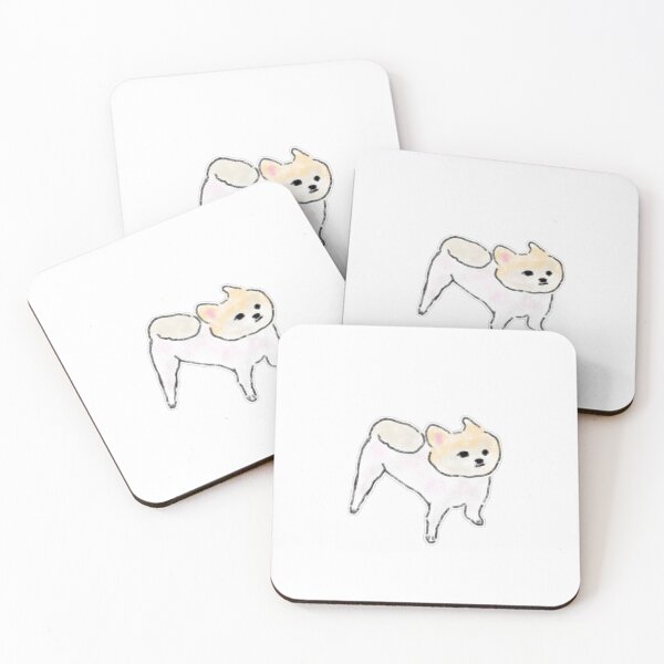 Item preview, Cute Standing Pomeranian Cream White Dog Art designed and sold by raun.draw.
