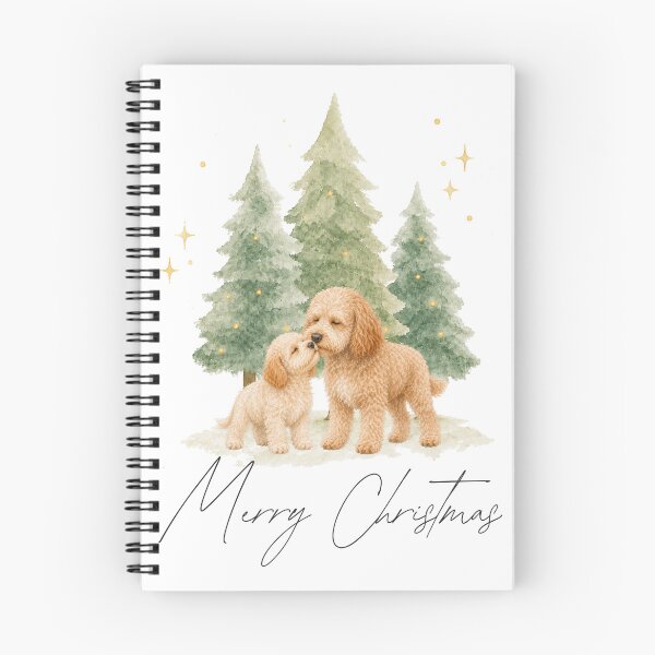 Item preview, Merry Christmas Cream Cavoodle Watercolor designed and sold by ZoesPlace.