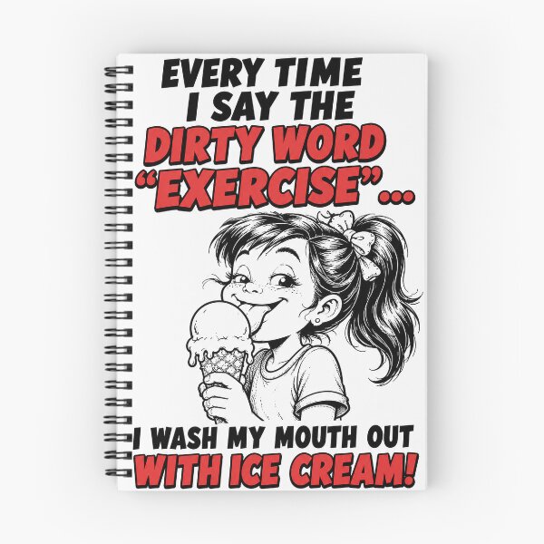 Item preview, Funny Exercise Is a Dirty Word Ice Cream Shirt designed and sold by Mad Axle Studios.