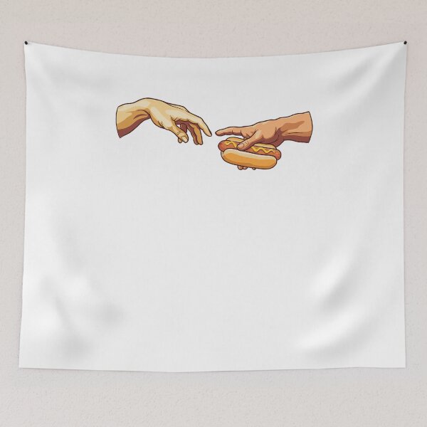 Item preview, Hotdog God Creation of Adam designed and sold by ellapaintcoast.