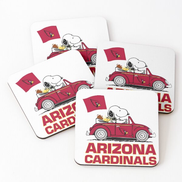 Item preview, Snoopy Arizona Cardinals Car Flag designed and sold by sandracoleart.