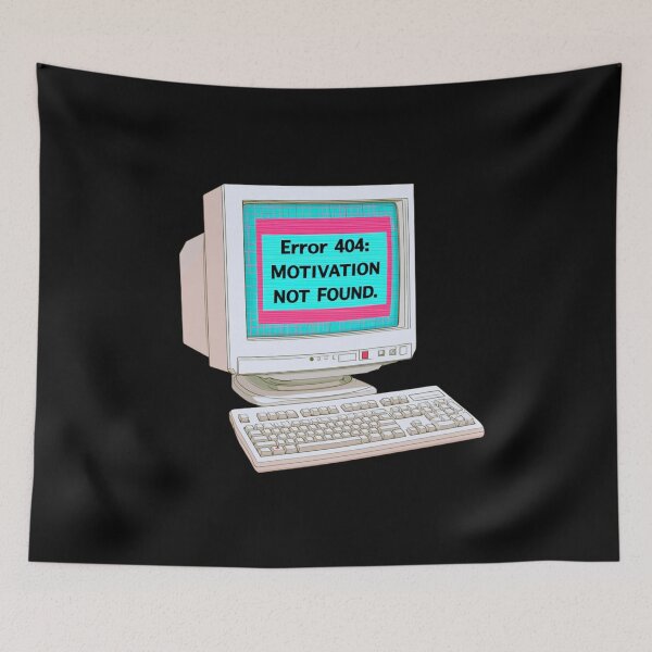 Item preview,  Error 404 Motivation Not Found Vaporwave  VintageTech  designed and sold by Artmugic.