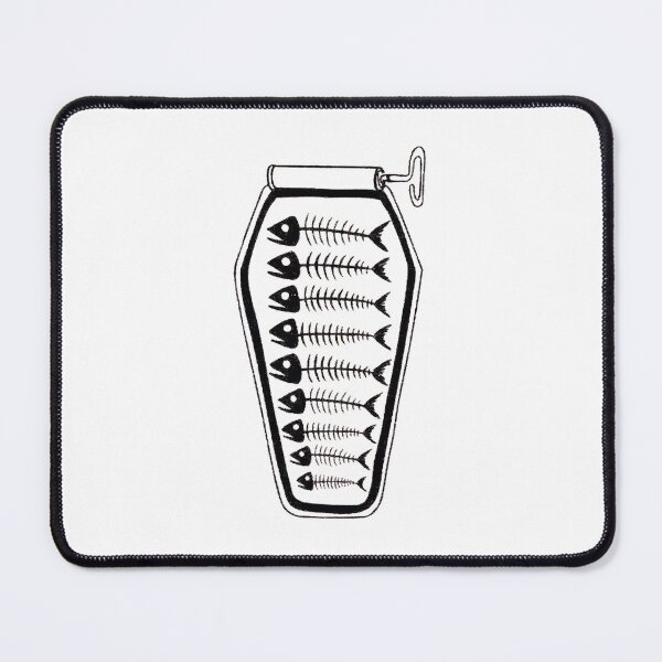 Item preview, Coffin Sardine Tin Funny Halloween Gothic Fish Skeleton Art designed and sold by RhinoClothings.