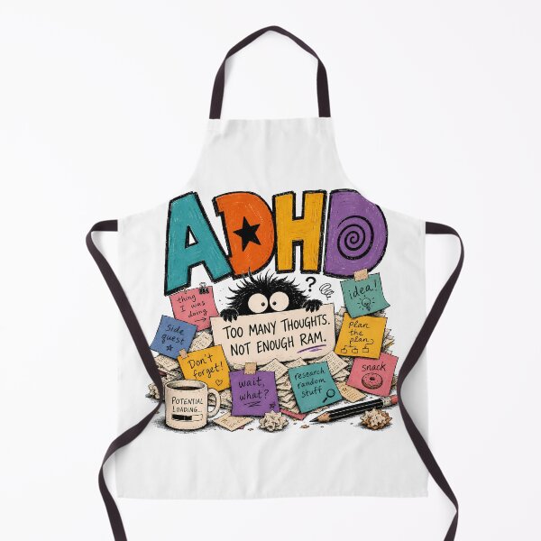 Item preview, ADHD Too Many Thoughts Not Enough RAM Funny ADHD Neurodivergent Humor designed and sold by Marti’s Shop Corner.