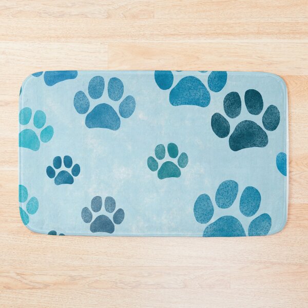 Item preview, Big Cyan and Light blue Paw Prints  designed and sold by TedraOrtega.