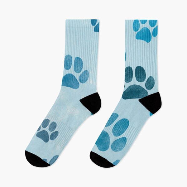 Item preview, Big Cyan and Light blue Paw Prints  designed and sold by TedraOrtega.