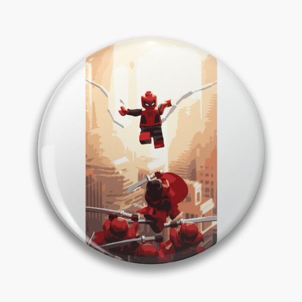 Item preview, LEGO Spider Man Fighting The Hand Marvel Inspired Funny Artwork designed and sold by GeekMix.