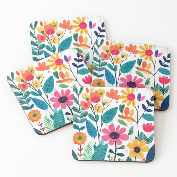 Item preview, Dotty Pop Art Garden Floral Illustration designed and sold by Myra365Art.