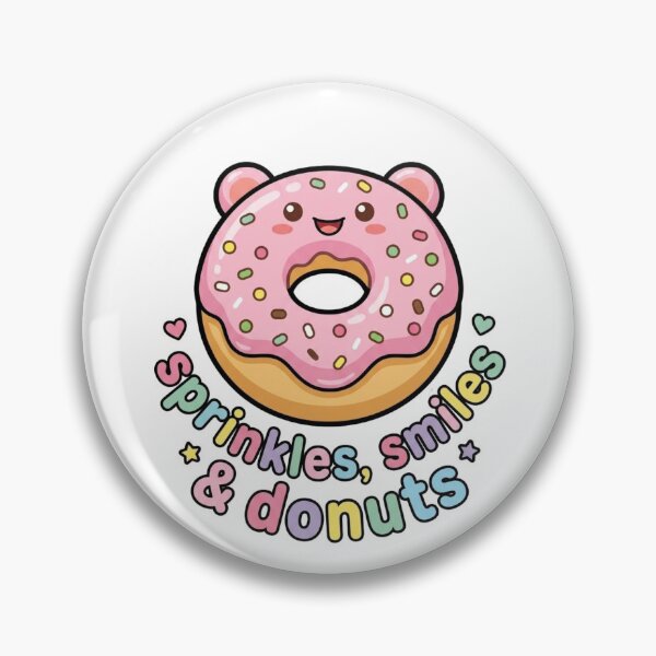 Item preview, Cute Sprinkles Smiles & Donuts Kawaii Pink Donut Design designed and sold by morning sun.