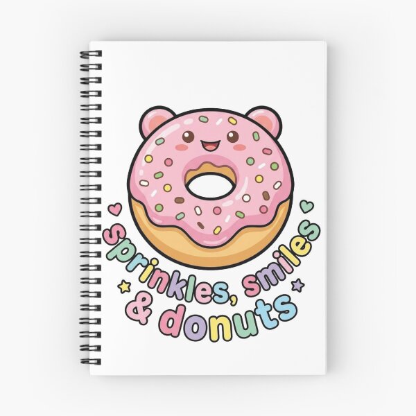 Item preview, Cute Sprinkles Smiles & Donuts Kawaii Pink Donut Design designed and sold by morning sun.