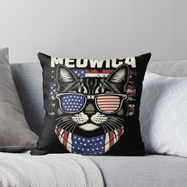 Item preview, Meowica Patriotic American Cat - Funny 4th Of July USA Flag designed and sold by GenZFashion000.