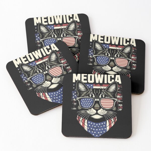 Item preview, Meowica Patriotic American Cat - Funny 4th Of July USA Flag designed and sold by GenZFashion000.