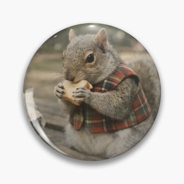 Item preview, Squirrel Eating Cheese Wall Art | Cute Woodland Animal Food Portrait | Retro Photography Aesthetic Vintage Print designed and sold by PaintedPixels01.