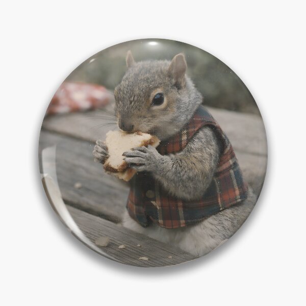 Item preview, Squirrel Eating Cheese Wall Art | Cute Woodland Animal Food Portrait | Retro Photography Aesthetic Vintage Print designed and sold by PaintedPixels01.