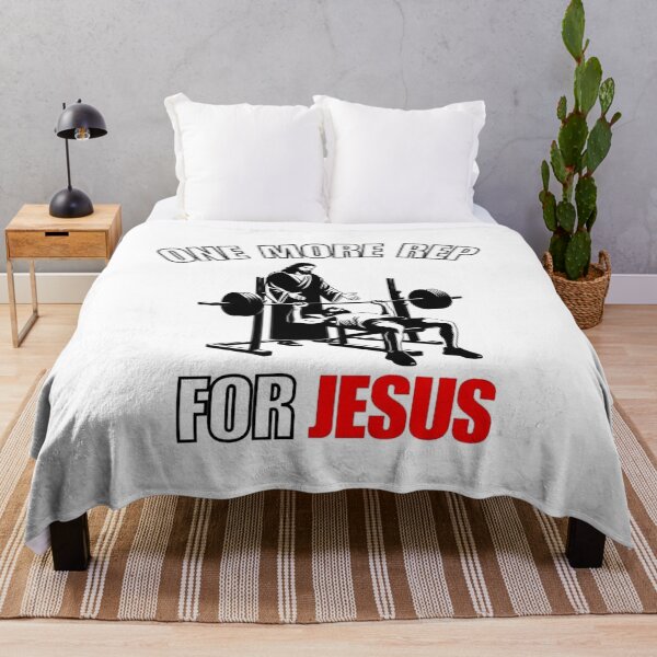 Item preview, One More Rep For Jesus Christian Gym Faith Funny Fitness Graphic designed and sold by Turtlazcyx.