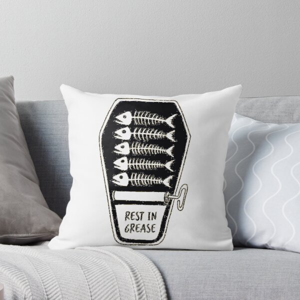 Item preview, Rest In Grease Coffin Sardine Funny Goth Pun Design designed and sold by RhinoClothings.