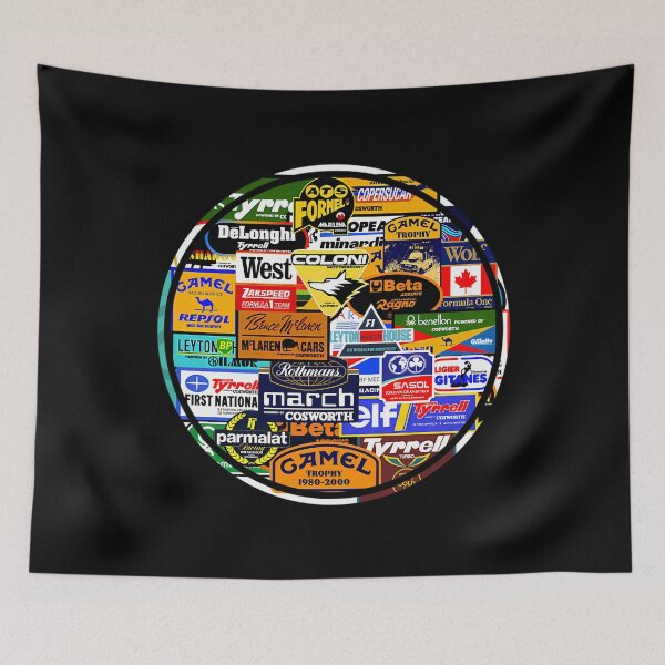 Item preview, All Former Formula 1 Teams Sticker Art designed and sold by KATRINABERGE.